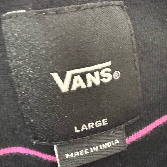 Vans long sleeve shirt top striped black pink stripes unisex men’s women shirt - Picture 2 of 3